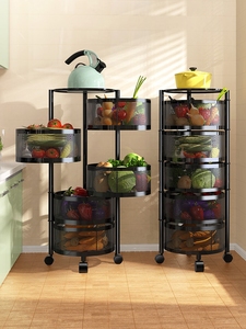 Nuovo Trend 2025: Carrello Portaoggetti da <span class=keywords><strong>Cucina</strong></span> in Metallo, Design Multifunzionale con Ripiani Girevoli per Verdure - Product Image 6