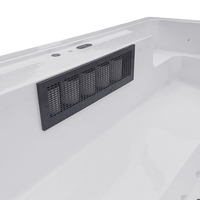 Piscine rectangulaire acrylique à débordement avec machine à vagues pour jardin
