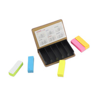 Ensemble de notes autocollantes en cuir PU 3D en forme de crème glacée, 5 couleurs, marque-pages index, marque-pages de page, bloc-notes