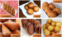 Máquina para Freír Pollo, Línea de Procesamiento para Cortar y Freír Papas Fritas