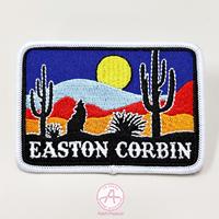 Patch papillon à faible quantité minimale de commande patch de broderie de bordure découpée au Laser support de thermoscellage thermocollant pour sac de chapeau de camionneur