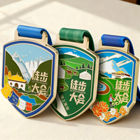 Médaille commémorative en métal pour tournoi de badminton, événement de team building d'entreprise, médaille pour compétition sportive scolaire, badge en émail