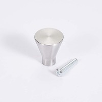 Poignée de meuble en acier inoxydable, bouton de tiroir SUS201, poignée simple trou avec vis M4*25MM