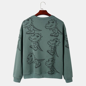 Sweat-shirts pour hommes en coton de haute qualité 500 GSM, impression et broderie personnalisées, col rond, vente chaude, fabrication - Product Image 2