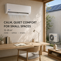 AC Solar 12000 BTU untuk Rumah dan Kantor, DC Inverter, Wall Split Hybrid, Pendingin dan Pemanas, WIFI, Aplikasi, R32, US