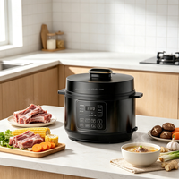 Mini Olla a Presión Eléctrica de 4L con Recipiente Interior Antiadherente, 7 en 1, Programable, Electrodoméstico de Cocina
