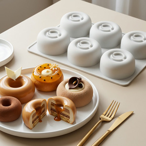 Nouvelles idées : <span class=keywords><strong>Moule</strong></span> à gâteau en silicone alimentaire à 6 cavités de 88 pouces, résistant à la chaleur, compatible four, facile à nettoyer, pour la pâtisserie - Product Image 2
