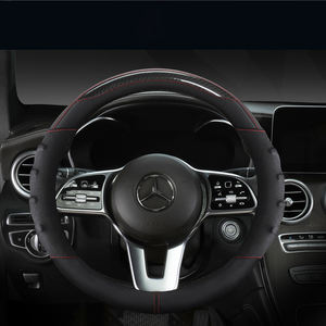 Suministros automotrices cubierta del volante de felpa corta cuatro estaciones disponibles cubierta de la manija del coche transpirable antideslizante - Product Image 6