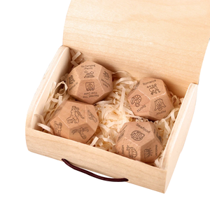 Cá nhân ngày đêm Xúc xắc gỗ ngày đêm Quà Tặng bằng gỗ ngày đêm ý tưởng tùy chỉnh Quà tặng kỷ niệm cho các cặp vợ chồng - Product Image 1