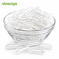 Capsules végétales vides transparentes HPMC taille 1, capsules végétaliennes transparentes, stock local