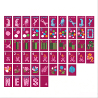 Ensemble de tuiles de mahjong américain en acrylique rose sauvage gravées, personnalisées, de luxe, modernes, pliables, portables, 160 pièces, pour 4 joueurs, écologiques