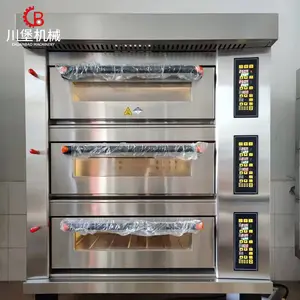 HighQuality Deluxe elektrikli gaz ekmek pişirme fırını 1 2 3 katmanlı güverte fırın satılık endüstriyel ticari ekmek pişirme fırını