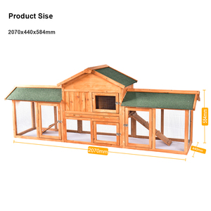 Maisonnette Moderne en Bois <span class=keywords><strong>pour</strong></span> Animaux de Compagnie, Respirante et Imperméable, Idéale <span class=keywords><strong>pour</strong></span> Lapins, Petits Animaux, Poulets, Canards - Écologique - Product Image 4