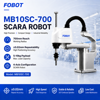Robot SCARA FOBOT con Carga Útil de 10 kg, Brazo Robótico de 4 Ejes y Alcance de 700 mm, Robot Industrial Rápido para Dispensación y Ensamblaje, Precio de Fábrica, PLC