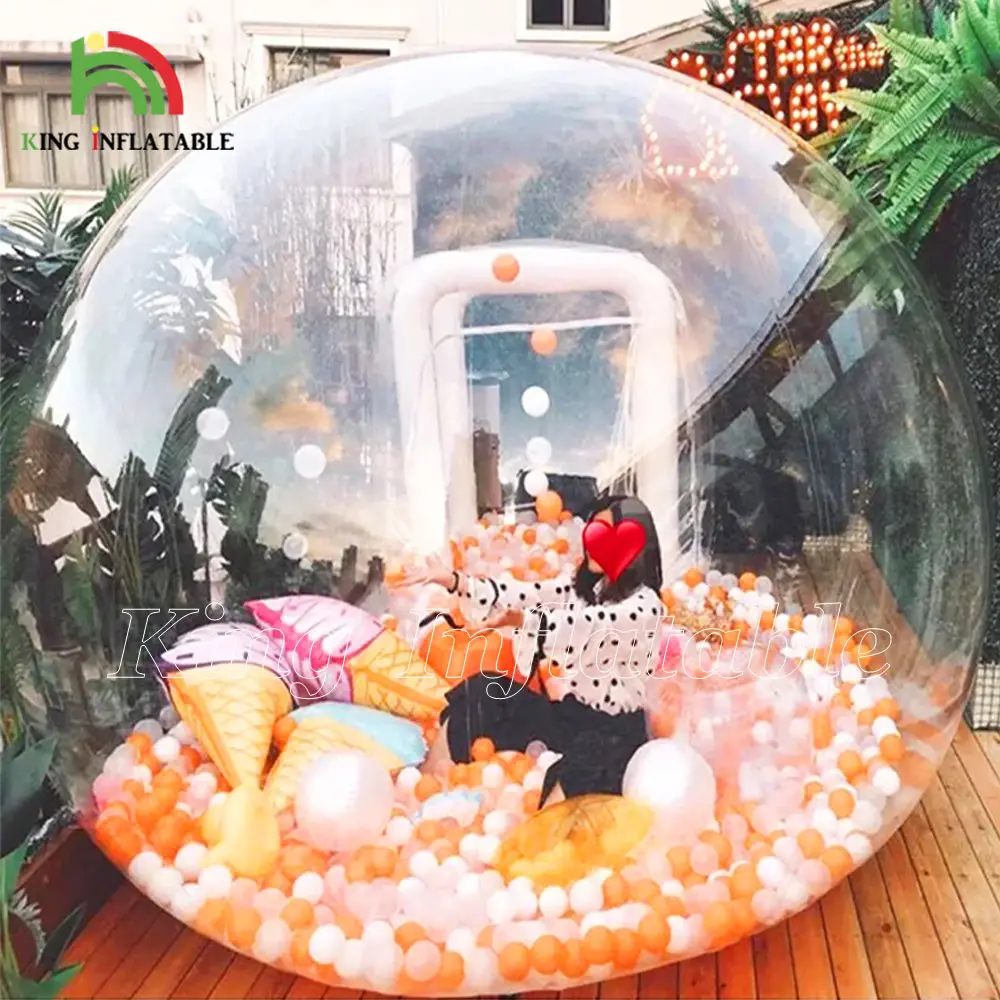 Aufblasbarer Blaseball Fotostudio Aufblasbarer Hotelzelt-Ball transparenter Blase-Schneeball