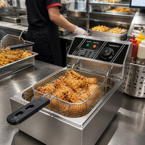 Professional Countertop Electric Fryer 2.5KW Single Tank Deep Fryer Stainless Steel Chicken Wings <b>Chip</b> Fryer for Fast Food Shop - Product Image 4