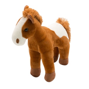 <span class=keywords><strong>Caballo</strong></span> de Peluche <span class=keywords><strong>Pinto</strong></span> Marrón y Blanco, Juguete de Peluche Suave con Crin y Cola Texturizadas para Decoración del Hogar, Regalos de Cumpleaños para Niños, Venta al por Mayor - Product Image 1