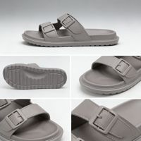 Sandalias EVA Blancas Puras de Nuevo Diseño 2026 para Mujer y Hombre, Sandalias Ajustables con Doble Correa, Antideslizantes, Suela Blanda, para Playa, al por Mayor
