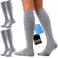 Chaussettes de compression montantes respirantes à compression graduée de 15 à 20 mmHg pour l'entraînement sportif, les voyages et le quotidien