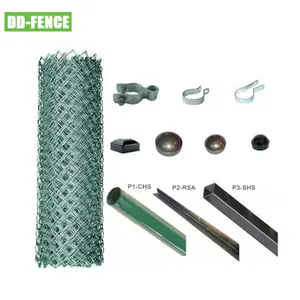 Preiswert Galvanisiertes Seidenband Diamantnetz PVC-Kette-Schlüsselzaun Platte Diamantnetzaun