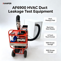 Testeur de fuites d'air à pression positive et négative pour conduits AF6900, machine de test d'étanchéité des conduits d'air AF6900, conduits HVAC