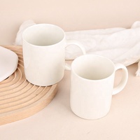 Tasses de Sublimation Gloway Populaires en Céramique Blanche Simple 11oz, Cadeau Personnalisé DIY avec Logo, Tasse Vierge pour Impression par Sublimation