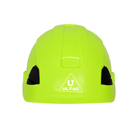 Casque de sécurité ULTAC Classe E ABS avec logo personnalisé, jaune fluorescent, certifié ANSI/ISEA Z89.1, casque de chantier industriel