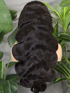 Perruques Body Wave en Cheveux Humains Densité 300, Vente en Gros par Fournisseur, Perruque Naturelle en Cheveux Bruts DH Lace Front 13x4 Double Draw pour Femmes Noires - Product Image 2