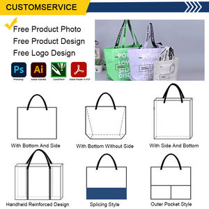 Bolsas de compras de polipropileno laminado reutilizable personalizadas - Product Image 4