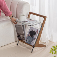 Petite table d'angle créative Table de console latérale en bois massif pour salon chambre balcon Design Simple sens Mini canapé de chevet