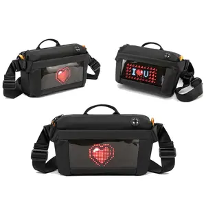 Fanny Pack with LED Display for Men Women APP Control Animation Screen Waist Packs Bags for Gift Party Shopping Travel Festival