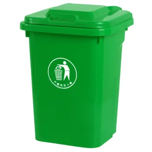 50liter pedal hotel lobby airport outdoor waste plastic dust bin with lid