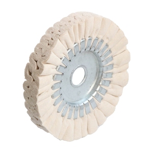 Rueda pulidora de vías respiratorias de algodón de 6 "150*22 Mm rueda de pulido de tela cosida en espiral de algodón de alta resistencia para el cuidado del coche - Product Image 1