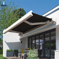 Auvent à cassette complet personnalisé rétractable Balcon Pare-soleil Patio motorisé avec lumières LED