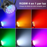 Projecteur PAR LED 18*15W 4-en-1, 5-en-1, 6-en-1 pour Scène, Studios de Diffusion en Direct, Salles de Banquet, Mariages et Spectacles