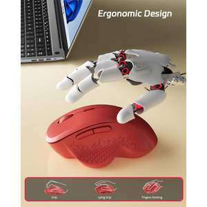 Uiosmuph G09 Ergonomic Wireless <b>Mouse</b> Soundless Rechargeable for 5.1 2.4Ghz <b>USB</b> Receiver Type <b>C</b> Adapter - Product Image 6