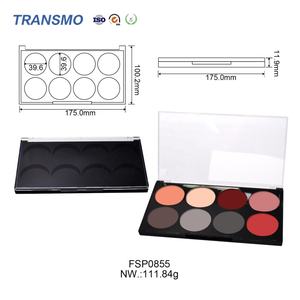 Boîte à fards à paupières écologique carrée, logo personnalisé, boîte transparente, palette de fards à paupières 8 couleurs, étui pour palette de fards à paupières - Product Image 2