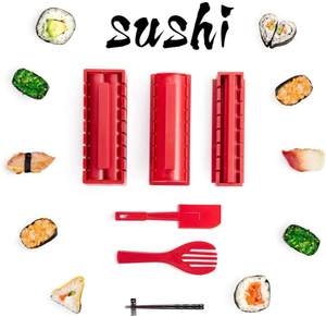 Sushi en plastique fait <span class=keywords><strong>maison</strong></span>, fabricant de Sushi professionnel rouleau bricolage 10 pièces <span class=keywords><strong>facile</strong></span> à nettoyer fourchette à riz rouge - Product Image 3