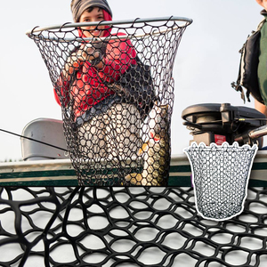 Fournisseur taïwanais Offre Spéciale remplacement de filet de pêche composite en caoutchouc 19 "enduit noir-durable sans accroc - Product Image 5