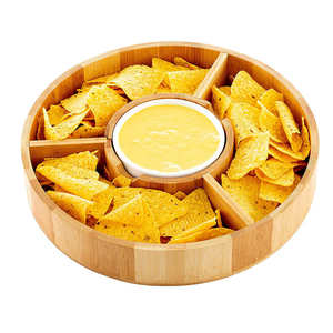 Cuenco para servir chips y DIP, juego de plato de aperitivo de madera con taza para salsa, <span class=keywords><strong>guacamole</strong></span>, Nacho, verduras, Taco, aperitivos con chips - Product Image 5