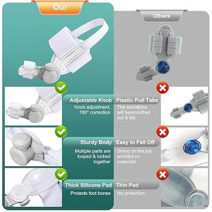 <span class=keywords><strong>Correttore</strong></span> alluce alluce <span class=keywords><strong>bianco</strong></span> regolabile per donne e uomini supporto giorno notte raddrizzatore e separatore dita alluce-1 pezzo - Product Image 4