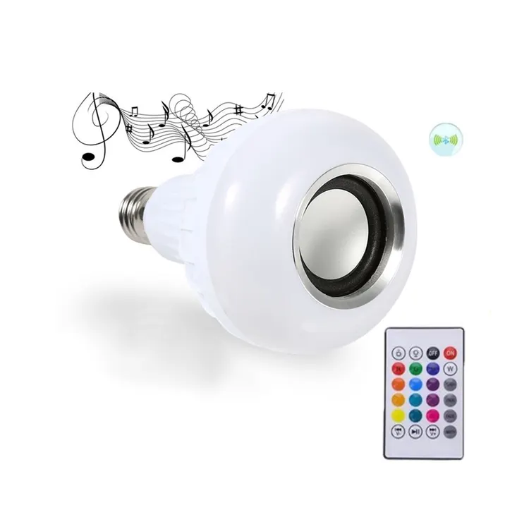 統合Bluetoothスピーカー付きLED電球12WLEDRGBカラフルな音楽電球スピーカー