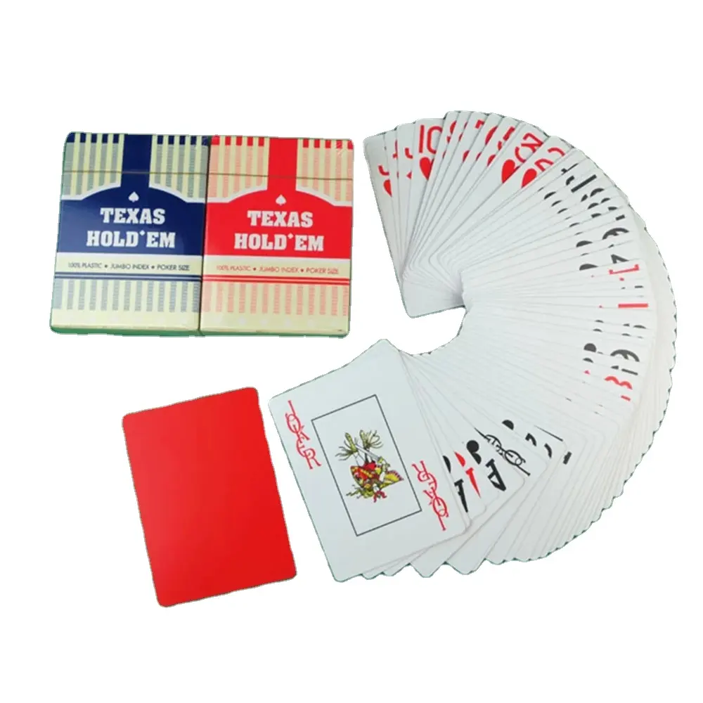 Juego de cartas personalizado Impresión Texas 63*88mm Tarjeta de juego de plástico