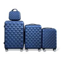 Luxe 4 pièces dessin animé ABS chariot maquillage étui grande capacité étanche poussette bagage sac usine prix de gros