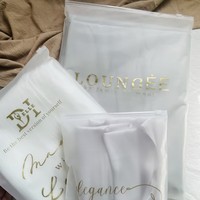 Sac d'emballage en EVA transparent personnalisé de luxe avec fermeture éclair, sac refermable réutilisable pour vêtements, sac en plastique à fermeture éclair imprimé