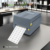 AiYin Imprimantes thermiques d'étiquettes d'expédition de codes à barres 110mm Ruban à transfert thermique Les imprimantes à bande de carbone sont utilisées dans les usines