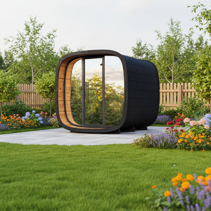 Amérique Entrepôt Stock 4 Personnes Tradition Salle de sauna à vapeur avec épicéa Salles de sauna extérieur en bois - Product Image 1