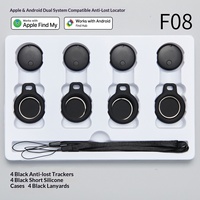 Localizador Inteligente de Doble Sistema Apple Find My y Android Find Hub, Etiqueta Inteligente Antipérdida para Llaves, Equipaje, Collares de Mascotas