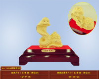 15 ans d'expérience en métal artisanat et Arts Statue pour la décoration de la maison Figurine année 2025 véritable plaqué or serpent Sculpture