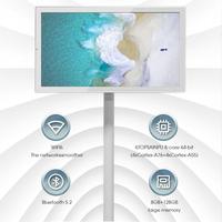Téléviseur intelligent 27 pouces LED LCD, support de sol mobile rotatif d'intérieur, multifonction, écran tactile Android, WIFI, caméra HD 2K